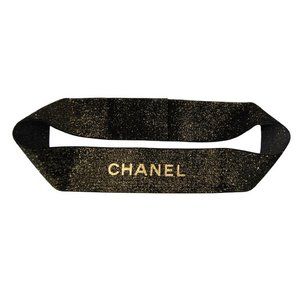 CHANEL Ribbon Starlight Gold and Black for DIY